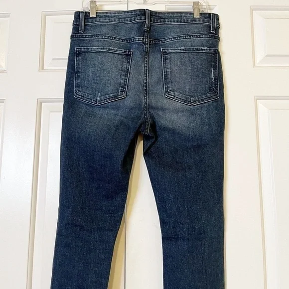 Fidelity denim Gwen high rise skinny Abbot vintage w holes distressed jeans. 29 - Picture 3 of 15